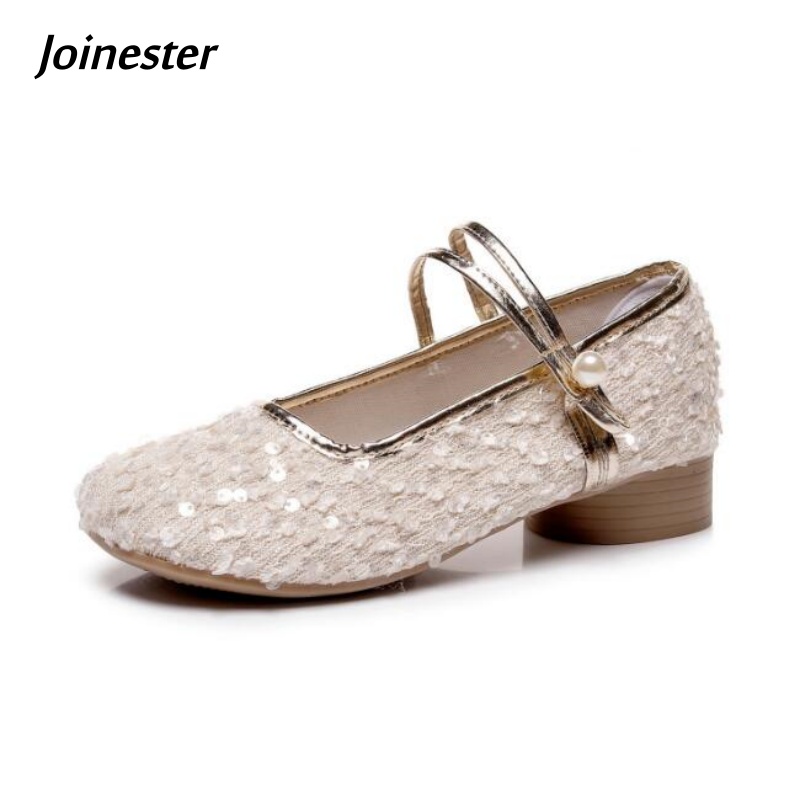 Women'S Fashion Footwear - エアメッシュスパンコール付きメリージェーンドレスシューズ、レディースチャンキーヒール、ピュアカラー、エレガントなパーティーフットウェア、女性用ファッションパンプス