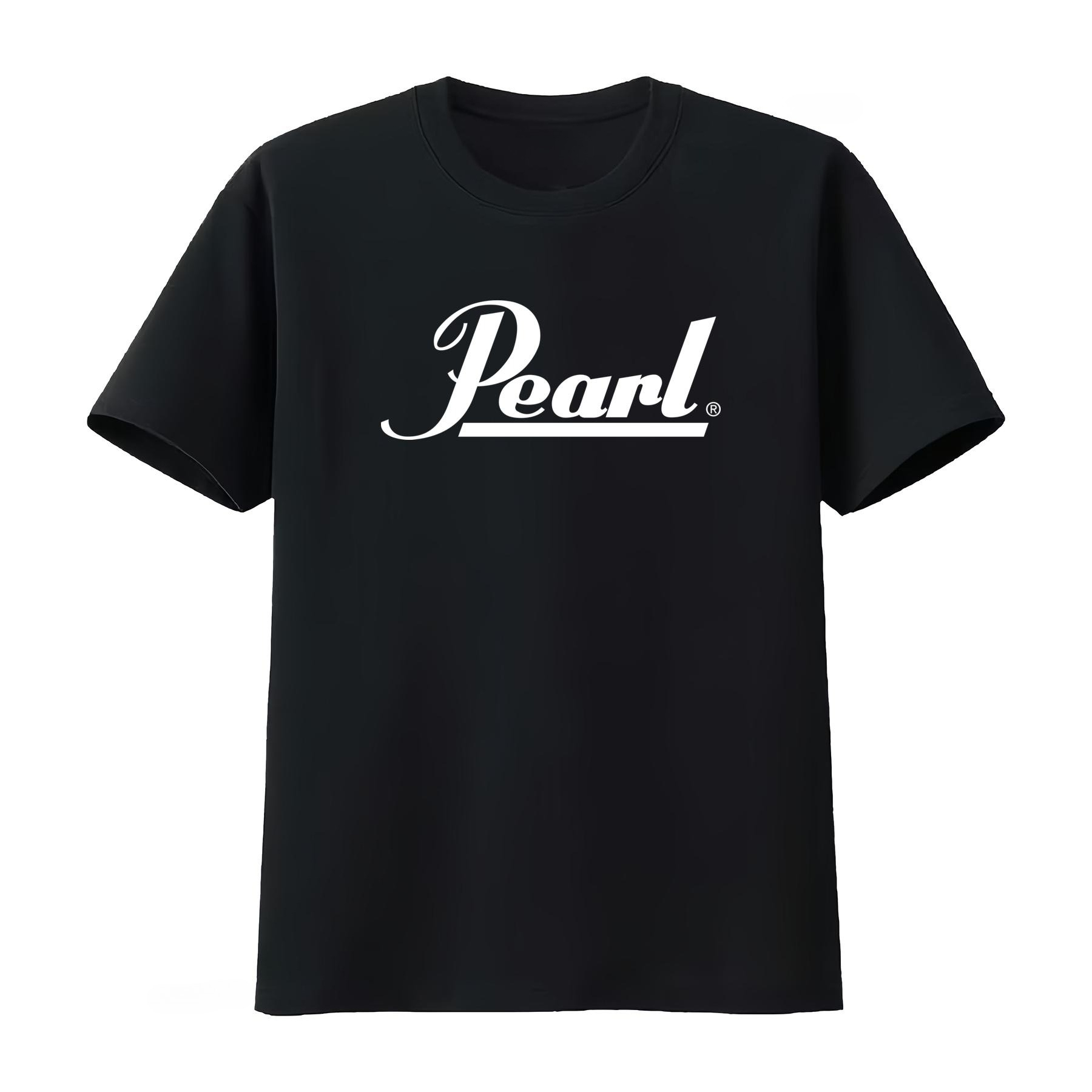 Women Fashion Icon - パールドラムズロゴTシャツ ブラック ホワイト ロックユアスタイル イコニック ヴィンテージ