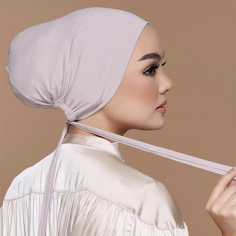Women'S Fashion Hats - 新しいソフトモーダルムスリムターバン帽子インナーヒジャブキャップイスラムアンダースカーフボンネットインド帽子女性用ヘッドラップターバンテムヘール