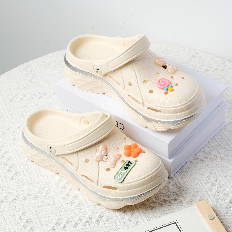 レディース クロッグシューズ 通気性抜群 厚底 ダッドシュー - Women Fashion Drawing のレビューと価格