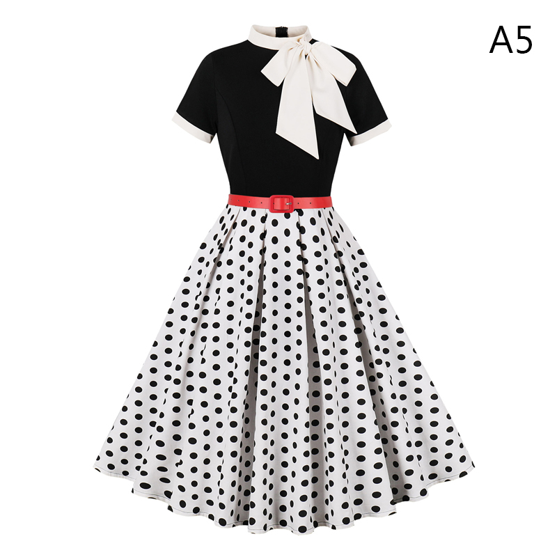 50 60 年代ヴィンテージドレス女性水玉ロカビリースイング - Women'S Fashion From The 60S のレビューと価格