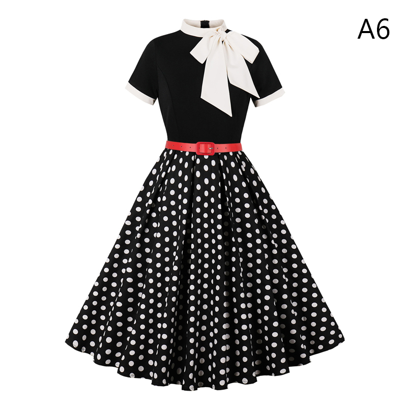 50 60 年代ヴィンテージドレス女性水玉ロカビリースイング - Women'S Fashion From The 60S のレビューと価格