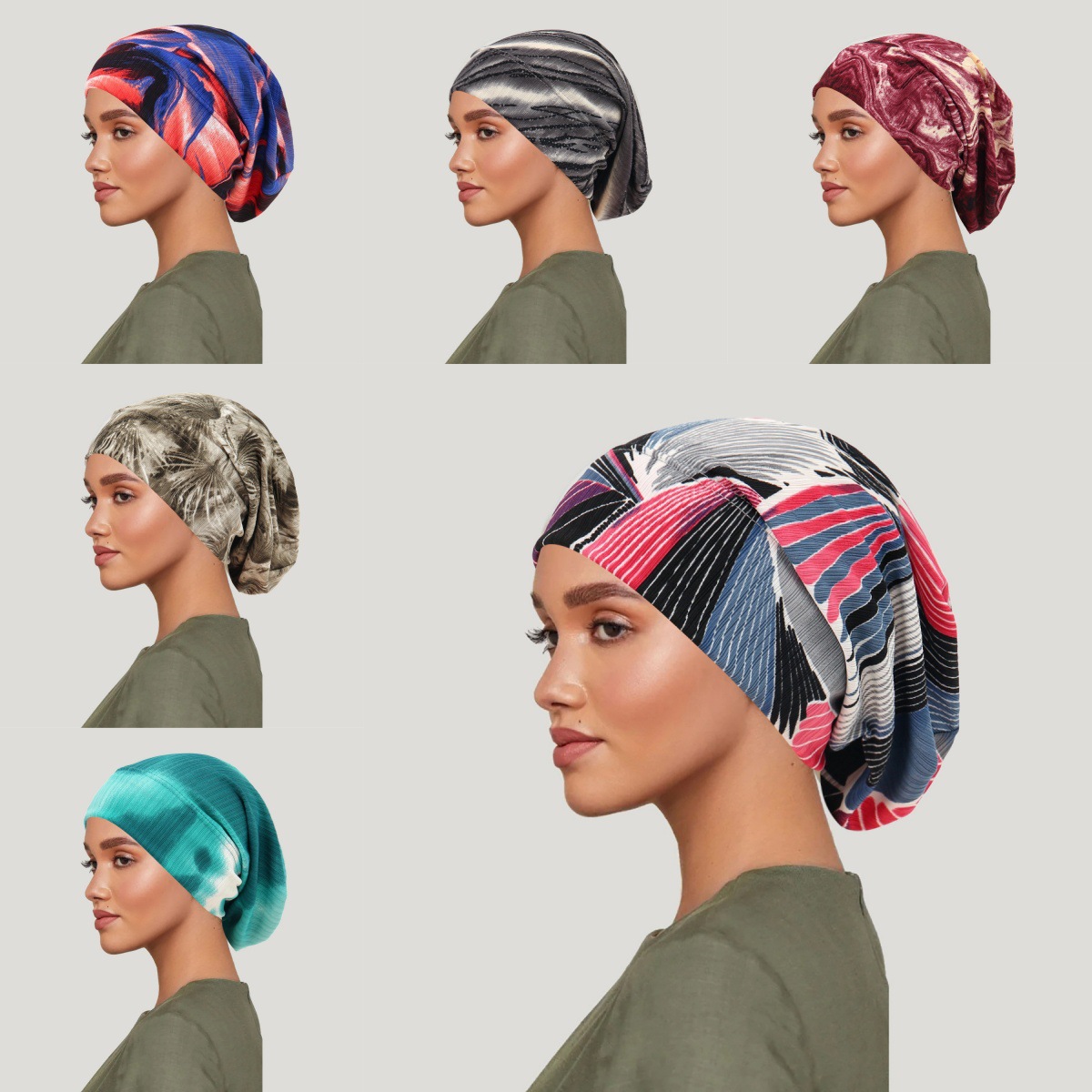 2026年新作 タイダイ染め ヘアカバー キャップ 高級レー - Women'S Fashion Hats のレビューと価格