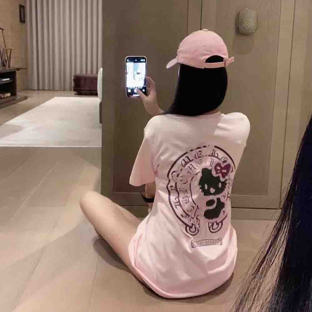 韓国語版ハローキティダイヤモンドプリントレディースTシャツY - Women Fashion Drawing のレビューと価格
