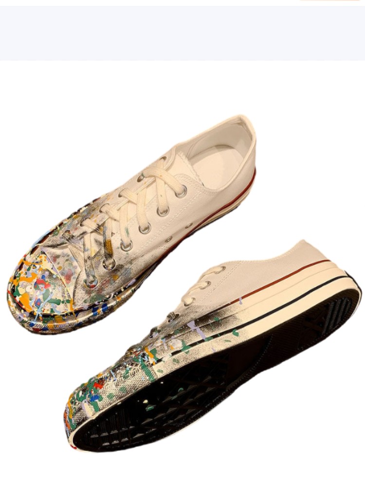 レディース春の新作レースアップペイントローヒールパンプスファ - Women'S Fashion Footwear のレビューと価格