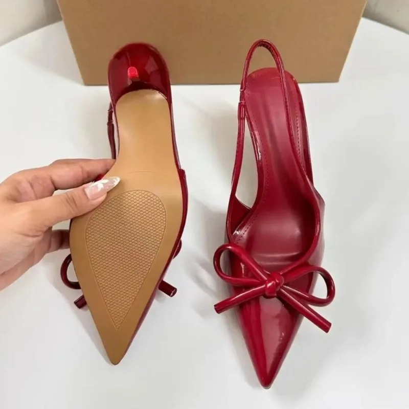 女性用パテントレザーハイヒール,エレガントな先のとがったつま - Women'S Fashion Brand Shoes のレビューと価格