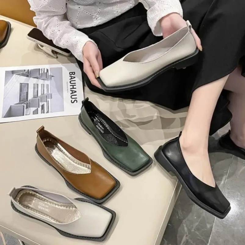 ローマ風レディースローヒールパンプス、女性用フラットシューズ - Women'S Fashion Footwear のレビューと価格