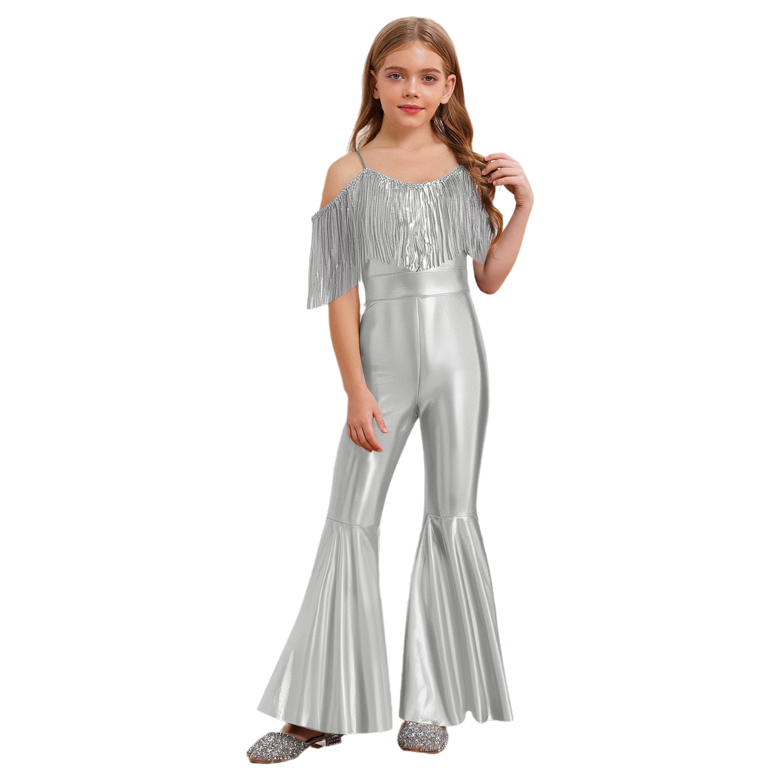 ガールズファッションロンパーススパンコールタッセルキラキラジ - Women'S Fashion From The 70S のレビューと価格