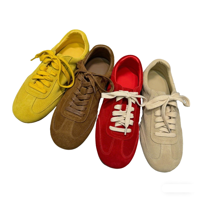 NORAZORA 4 色牛革スエードレザー女性スニーカーファ - Women'S Yellow Fashion Sneakers のレビューと価格